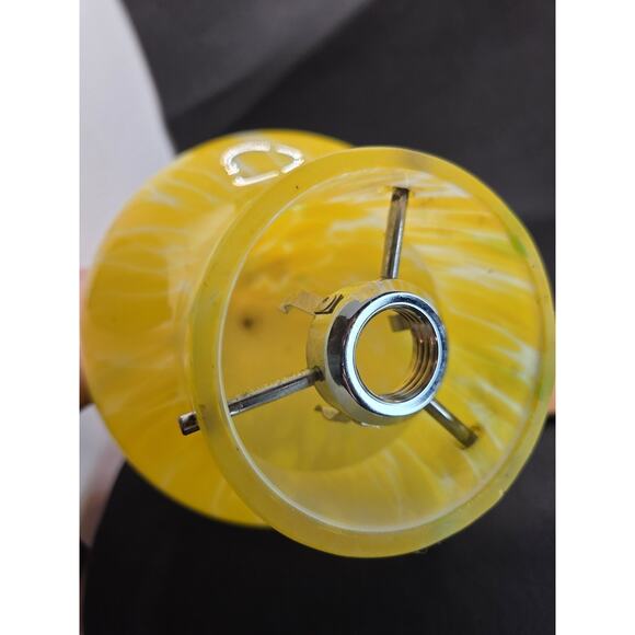 Hand Blown Yellow Murano Authentic Glass Pendant Shade For Lamp 12" - Rare - Picture 3 of 8